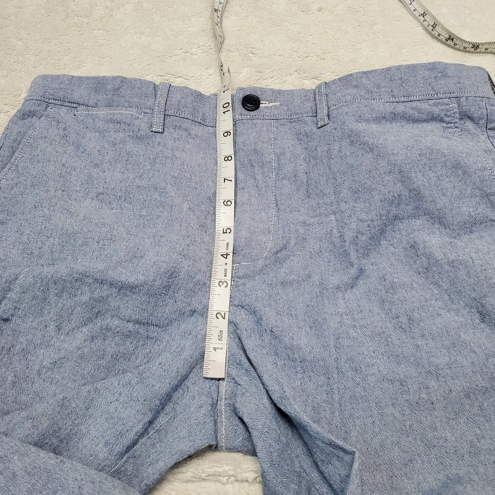 J. Crew Blue‎ Cotton Mid Rise Pants Men 34x30 Classic Casual Minimalist Capsule
